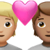 🧑🏼‍❤️‍🧑🏽 couple with heart: person, person, medium-light skin tone, medium skin tone display on Apple